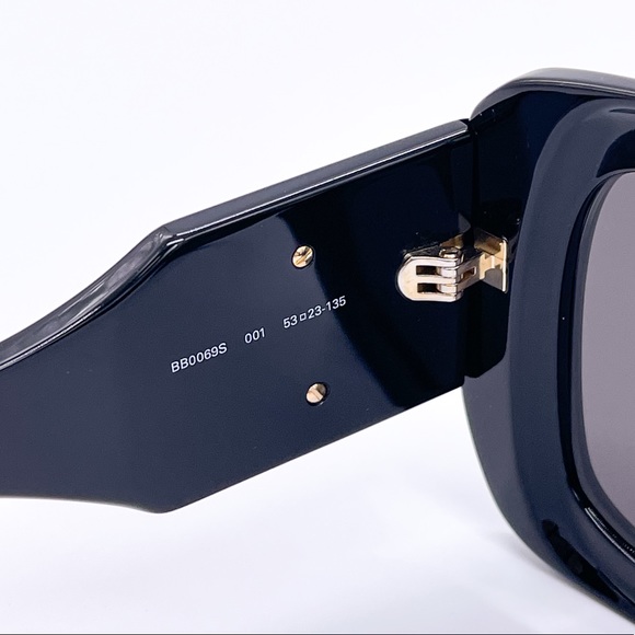 NEW BALENCIAGA WOMEN OVERSIZED BLACK SUNGLASSES BB0069S - Picture 10 of 12